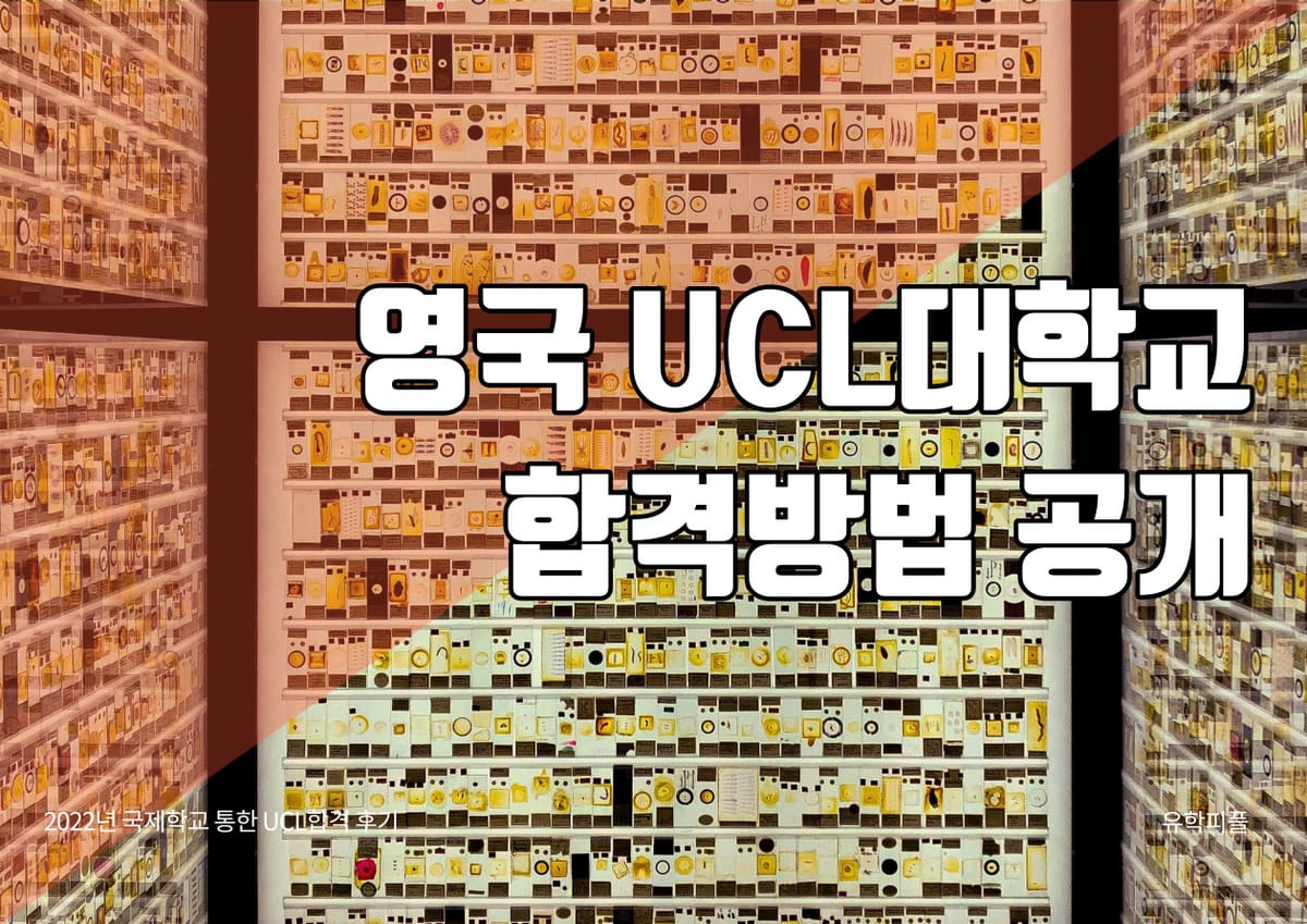 영국 UCL대학교 합격 후기(합격한 방법)