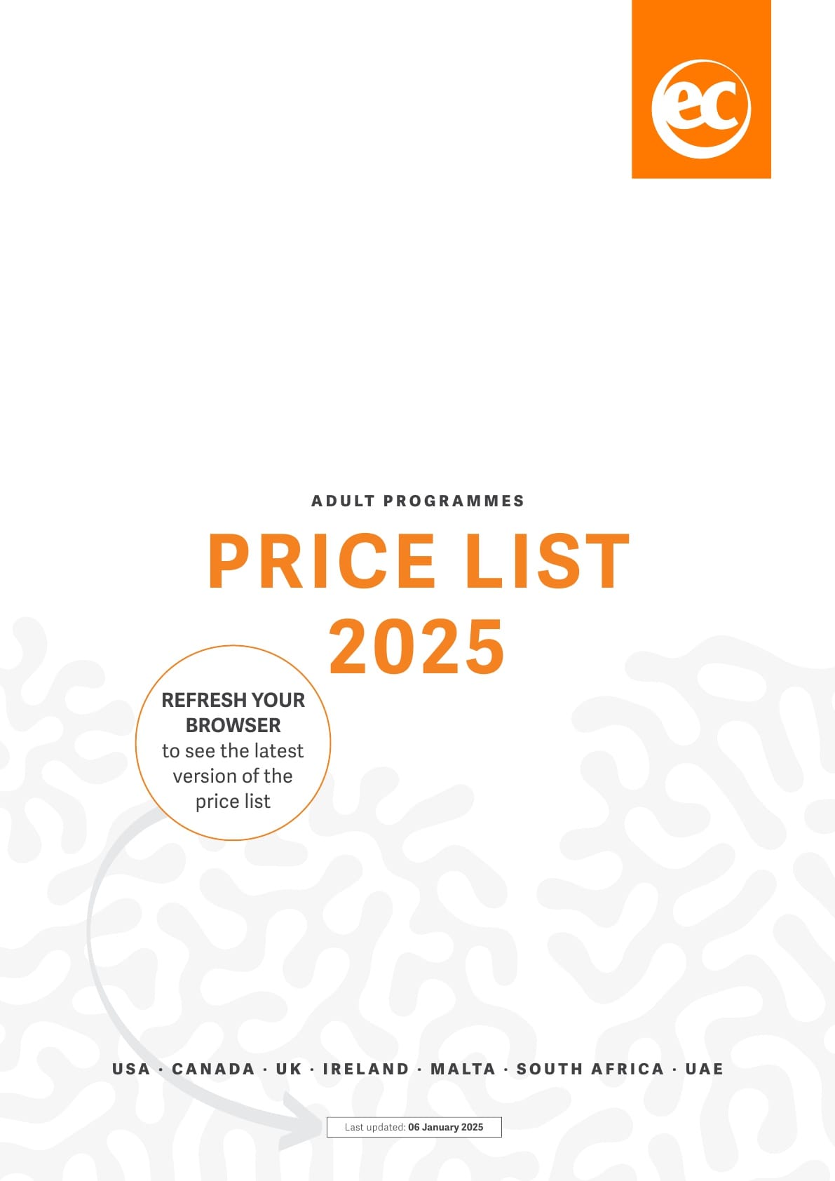 EC 어학원 학비표