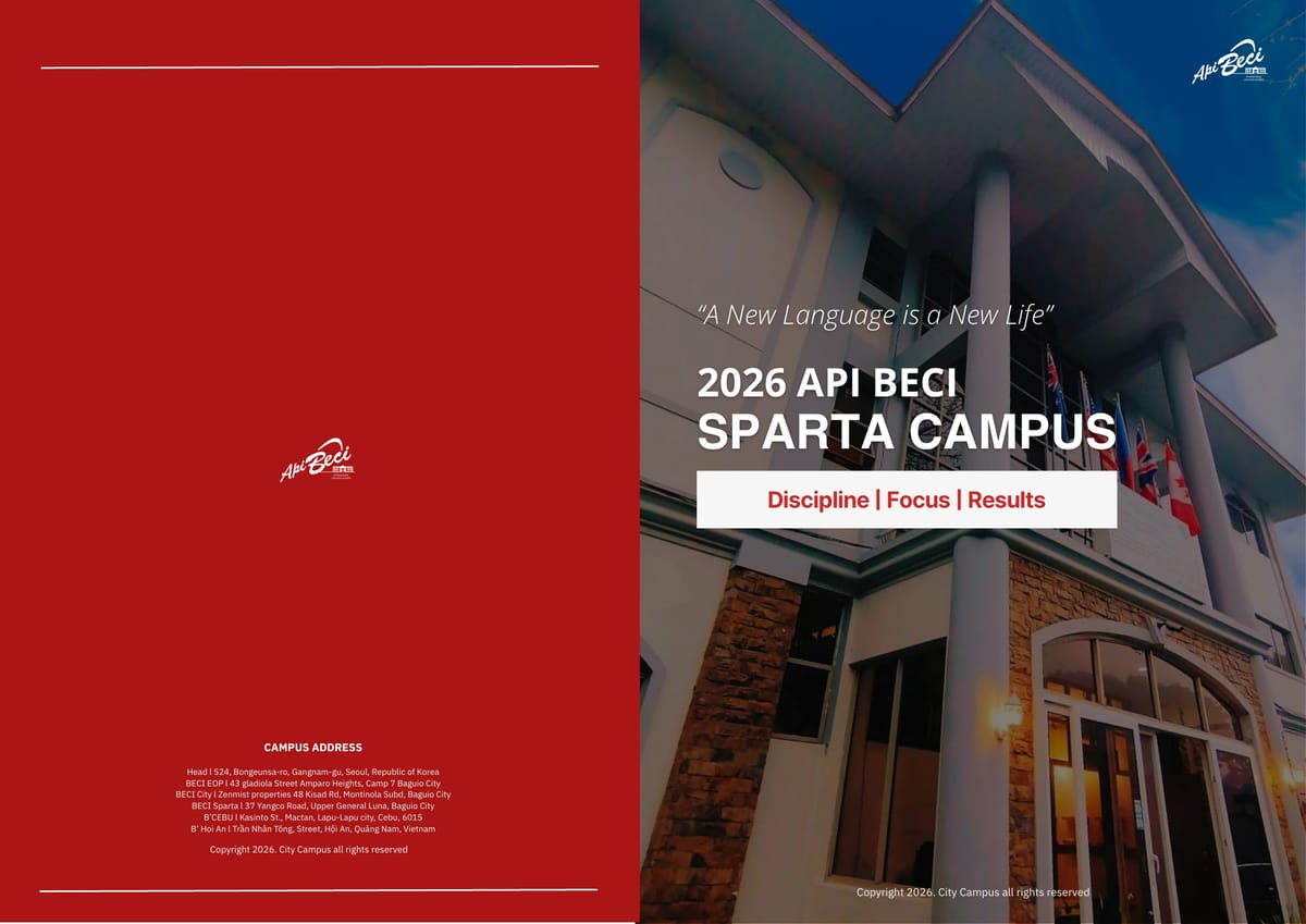 베씨(BECI)어학원 Sparta 캠퍼스 브로셔