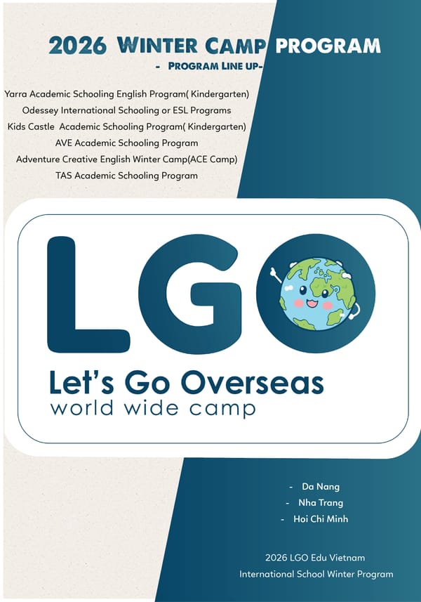 2026년 겨울 베트남 다낭 가족 캠프 브로셔