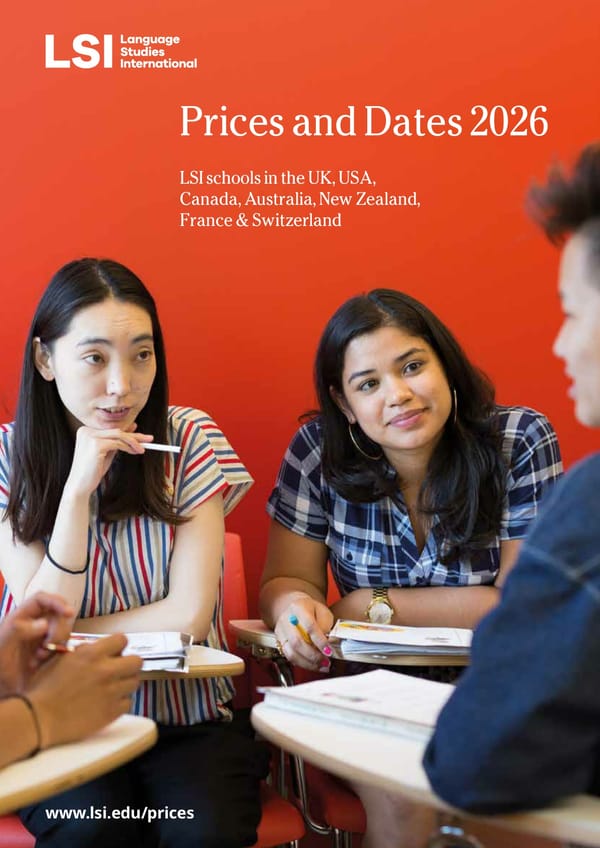 LSI 어학원 학비표