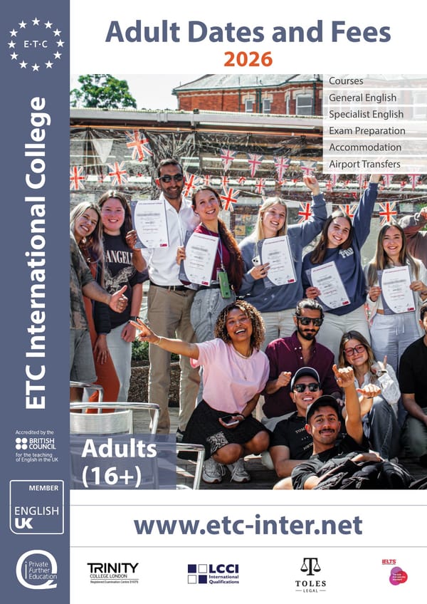 ETC 어학원 학비표