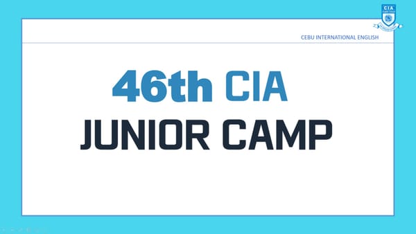 27 겨울 CIA 주니어 영어캠프